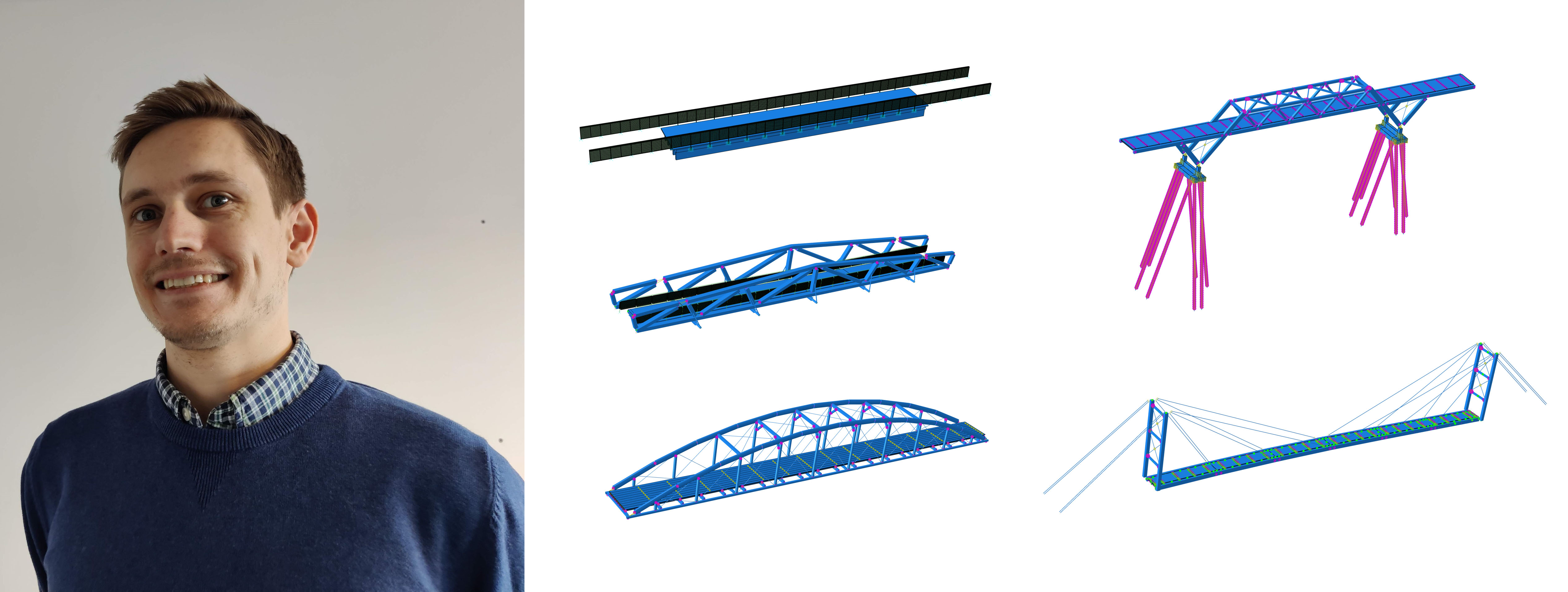 profile picture and illustration of a bridge