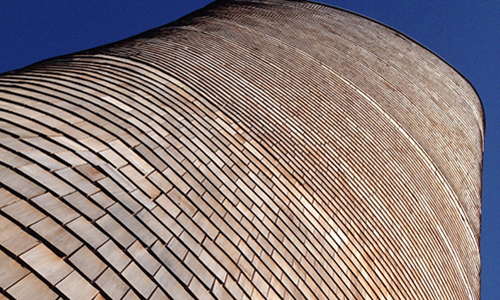 63/5000 Wood construction, ventilation tower in Lill-Jansskogen, Stockholm. (Byggnadsmaterial avdelning.jpg)